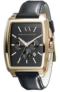 Armani Men's Watch - Armani Exchange Watch With Black Leather Strap
