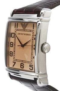 Armani Men's Watch - Emporio Armani Salmon Dial Strap Watch